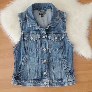 Express womens Denim Vest sz XS